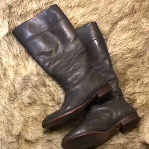 Lightly worn leather Jcrew riding boots